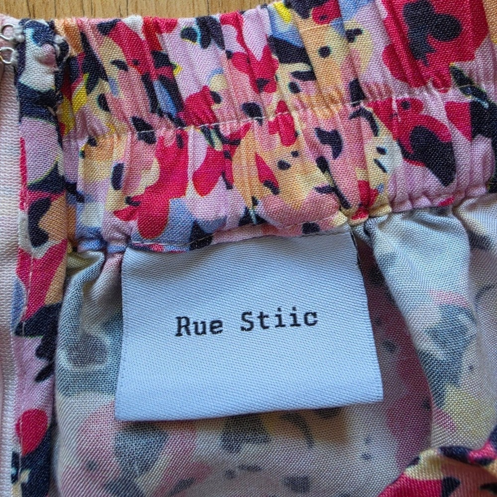 Rue Stiic Design Australia Floral Tiered Maxi Skirt XS / S Pink Yellow Boho - Picture 4 of 10
